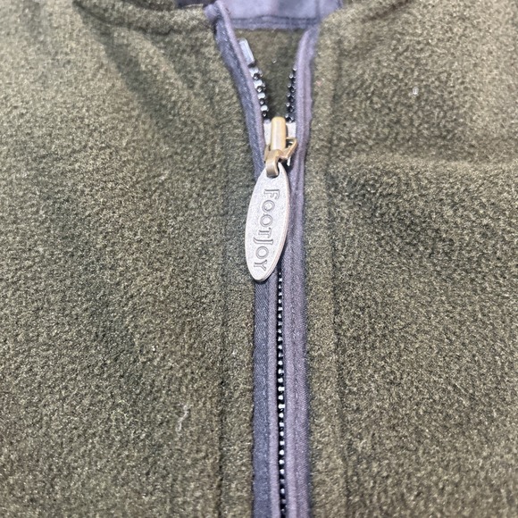 FootJoy Men's L‎ Green Long Sleeve Zip Up Jacket Gray Sleeves - Picture 8 of 14